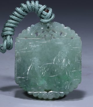 翡翠|清代:翡翠雕·闲云野鹤玉佩