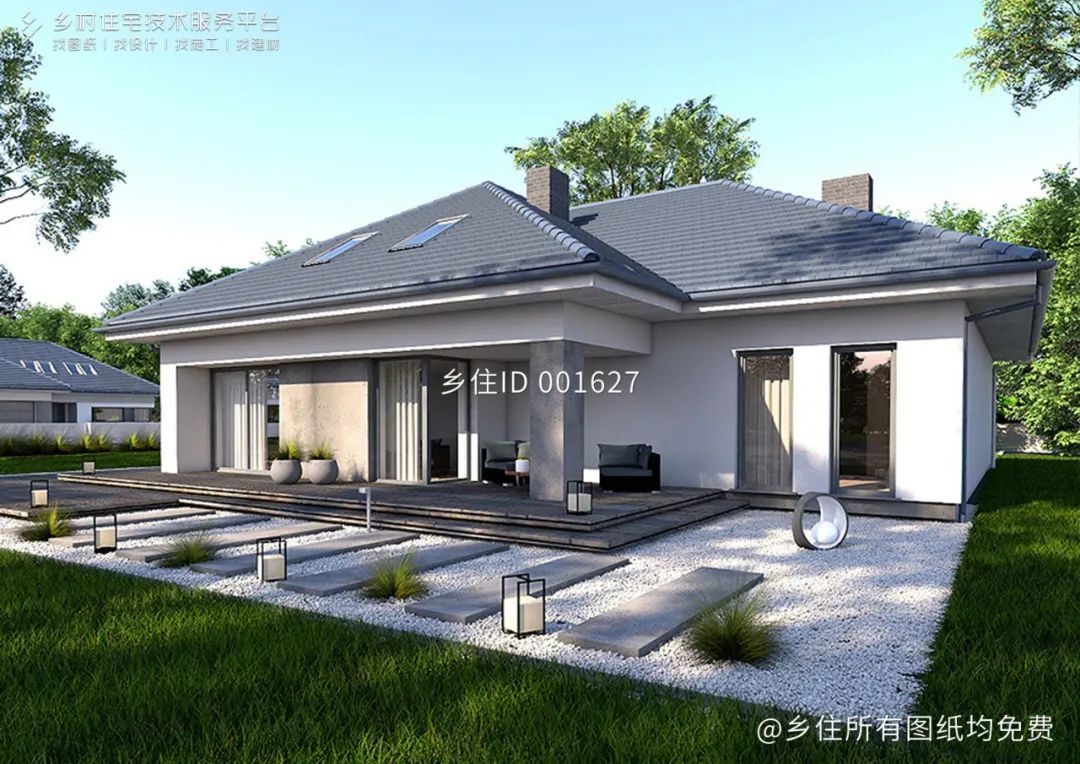 乡住科技免费图纸精选8款带庭院别墅自建房图纸有庭院的房子才是真正的乡村田园生活