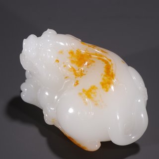 和田玉籽料|旧藏·和田玉籽料貔貅摆件