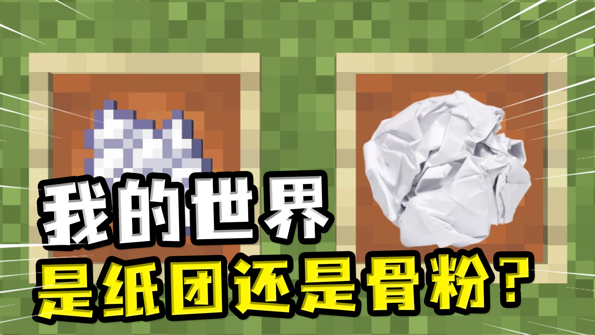 我的世界:是纸团还是骨粉?