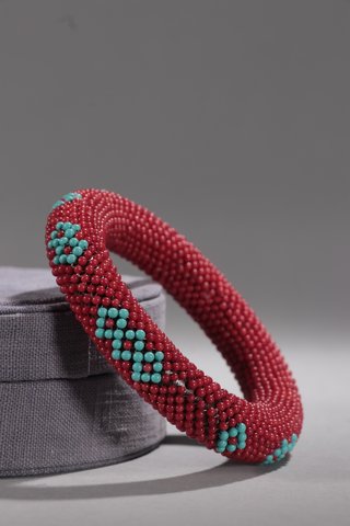 沉香|回流-红珊瑚辑米包沉香手镯