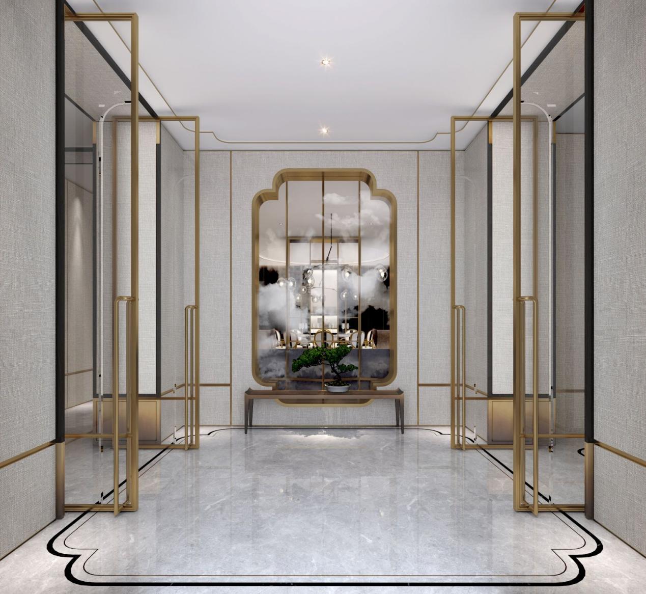 玄关怎么设计,不如来看看新中式风,适合各种户型10个经典案例