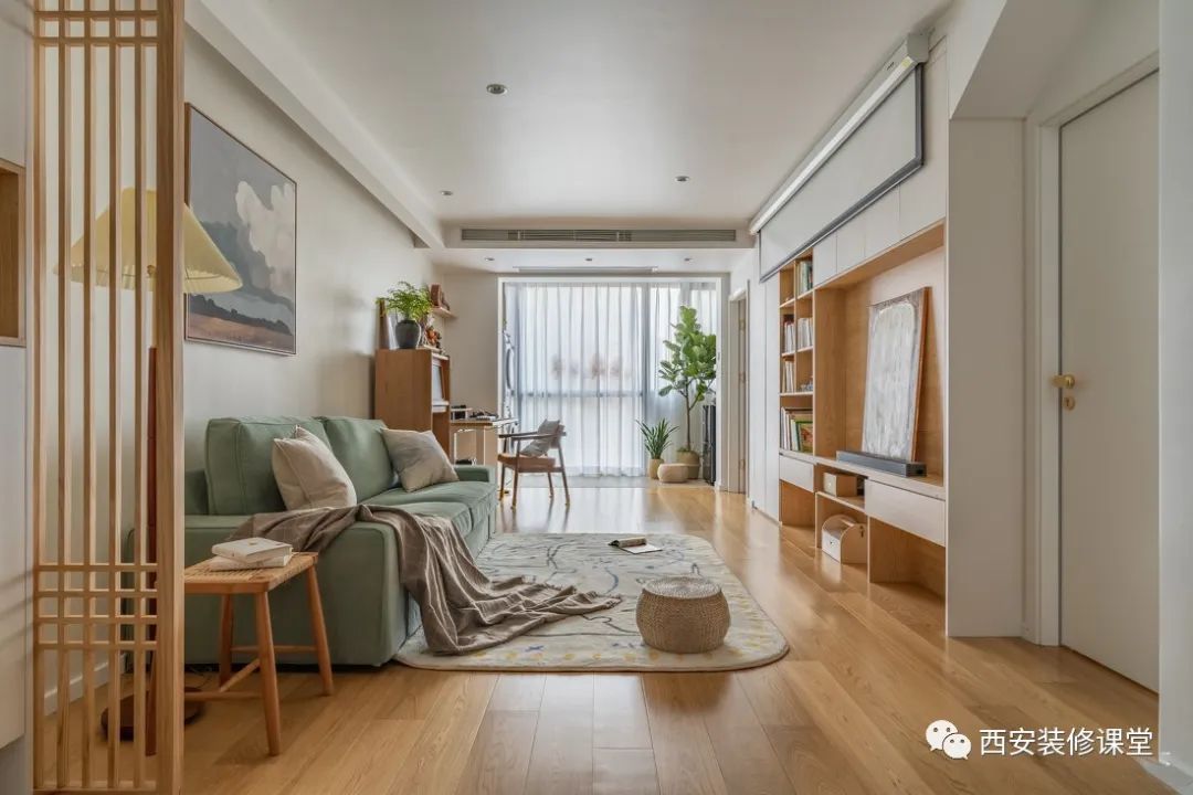 85㎡两室旧房改造，三口日式温暖家