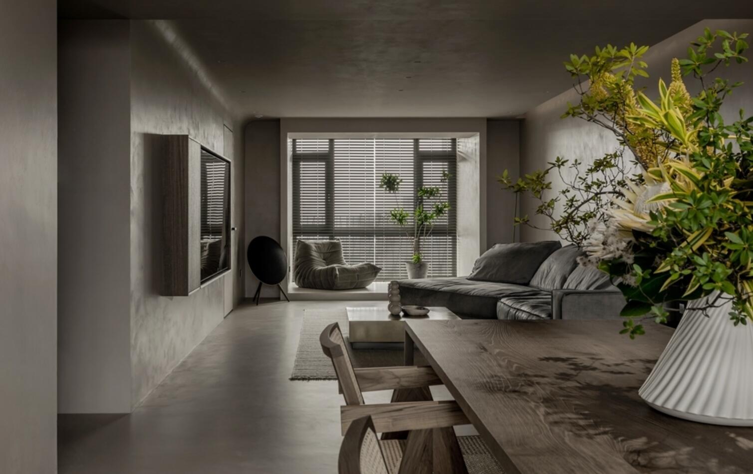 不在意别人眼光,坚持给新家刷满水泥,完工后,高级感都藏不住了