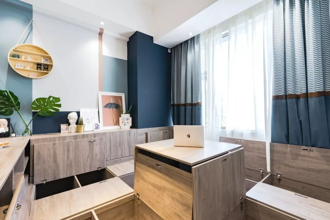 35㎡简约北欧风单身公寓,美观大气,卧室秒变休闲区