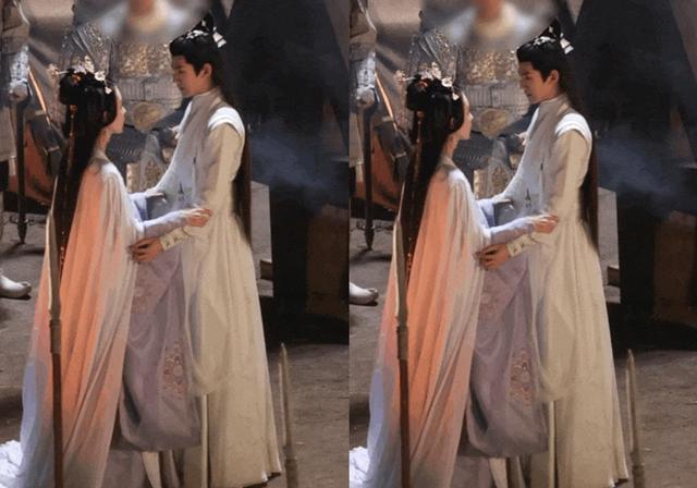 陈都灵|《长月烬明》陈都灵紫衣路透，高糊都挡不住的美，罗云熙这套很帅