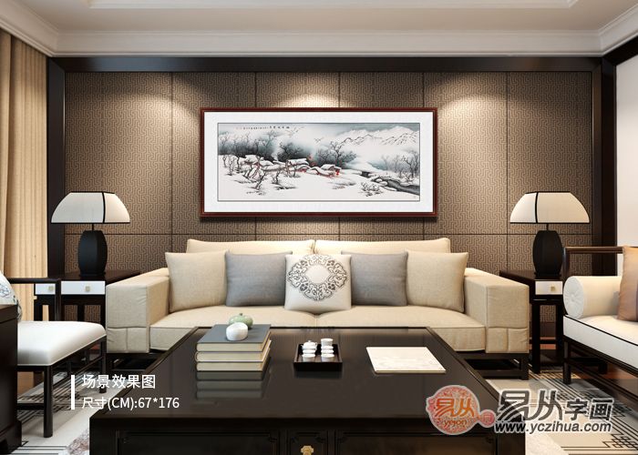 沙发背景墙挂画,这样选,让家变得更加靓丽多彩