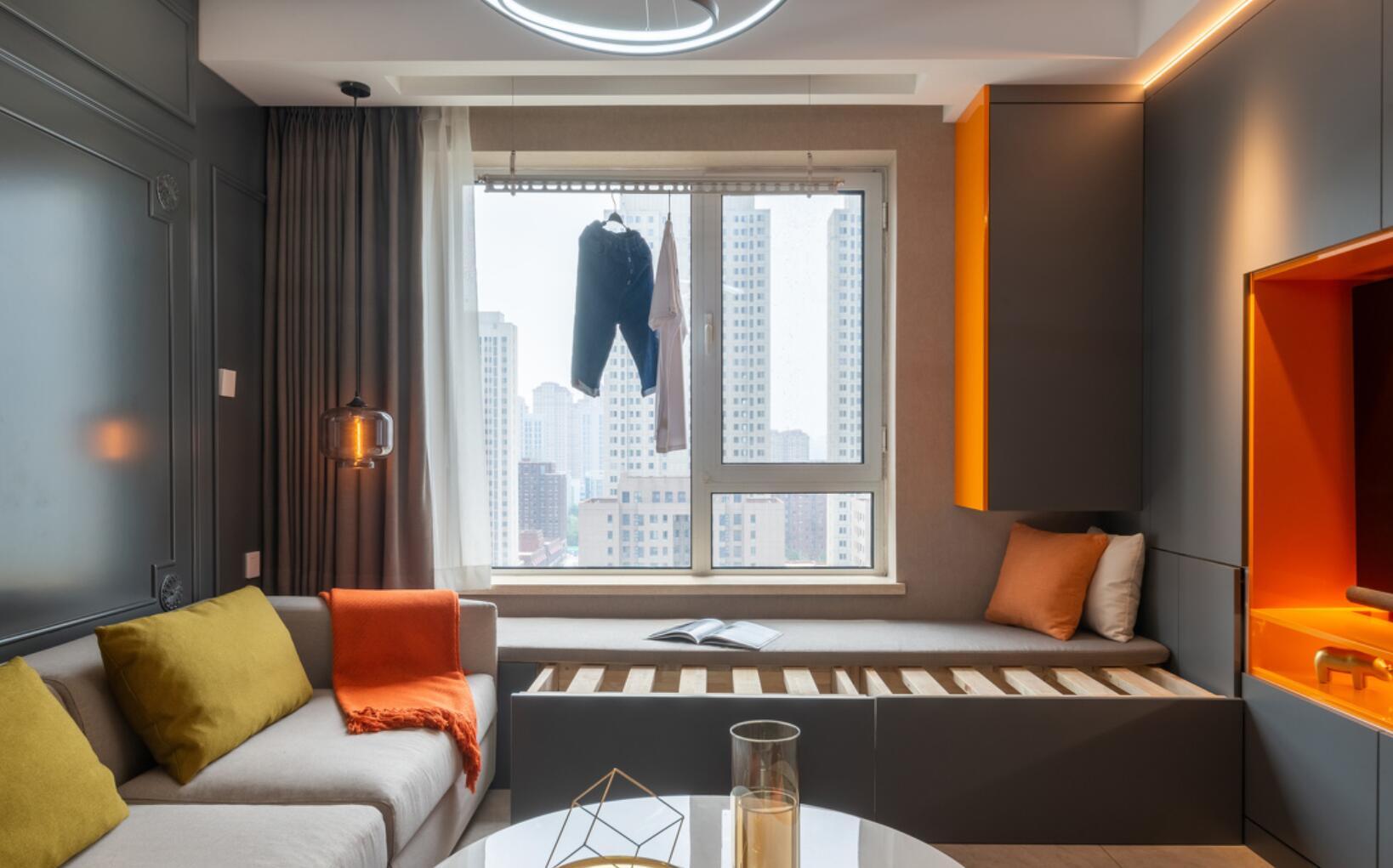 这是什么“神仙设计”？45㎡，以高饱和度定位空间，反而很高级