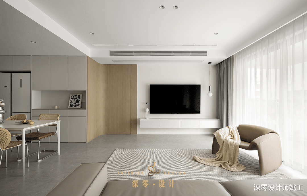 三世同堂125㎡新房,原木和高级灰相搭,清雅又自然,怎么也看不腻