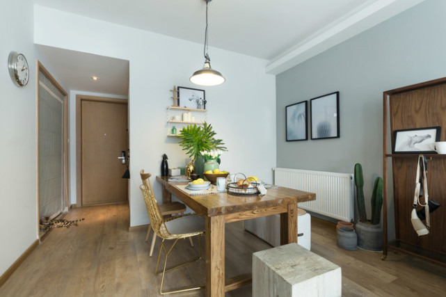 56㎡现代北欧风单身公寓,恬静生活追求,有个温暖的家甚感欣慰!