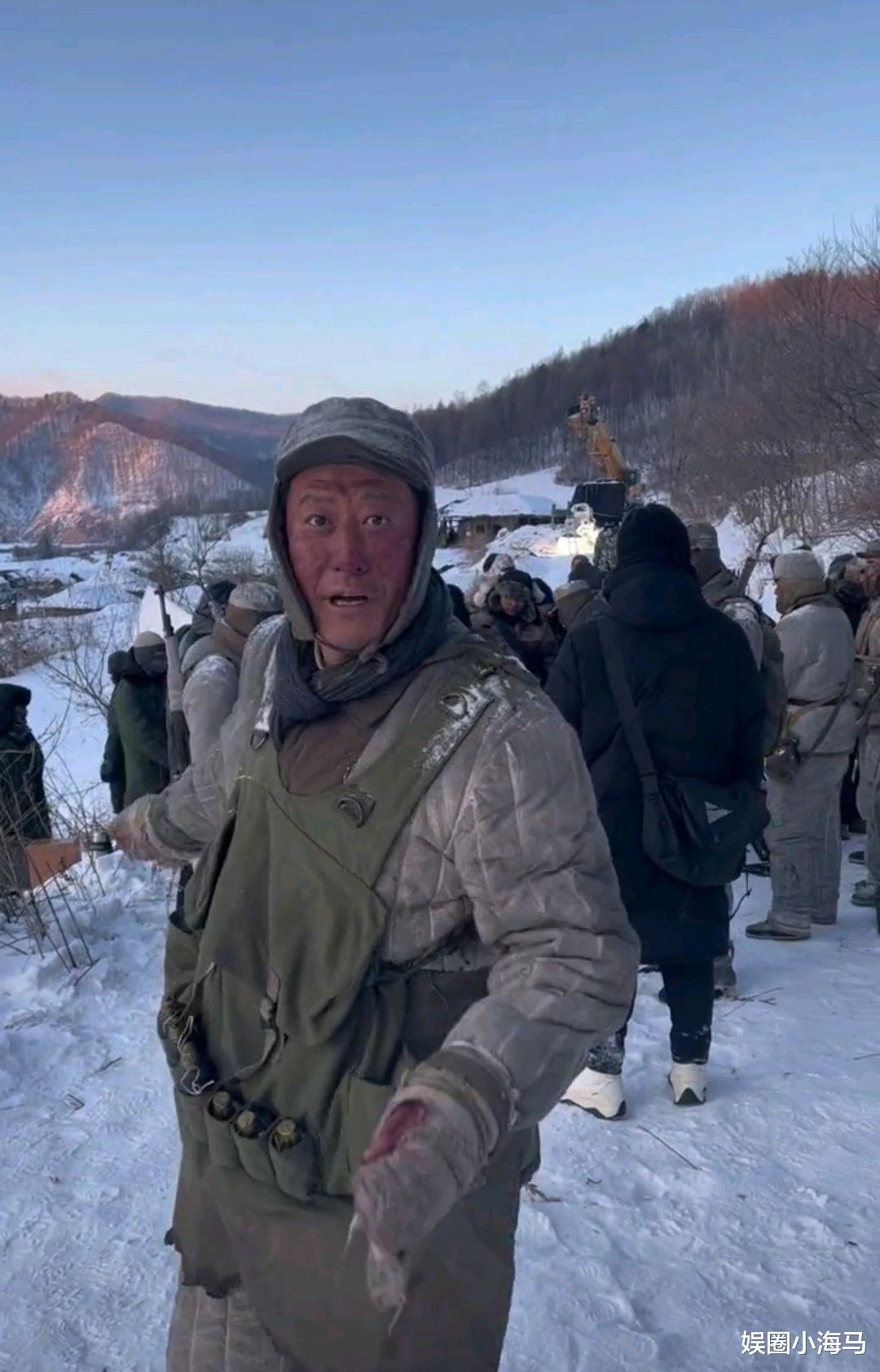 于震|47岁于震东北拍戏,零下37度卧身雪地!网友:演员也不容易