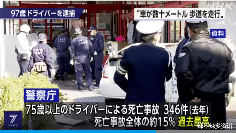 97岁老人驾车失控致1死5伤 警方称\现场没有任何刹车痕迹\