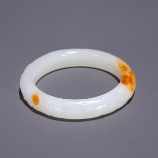 和田玉籽料|旧藏·和田玉籽料年年有余手镯