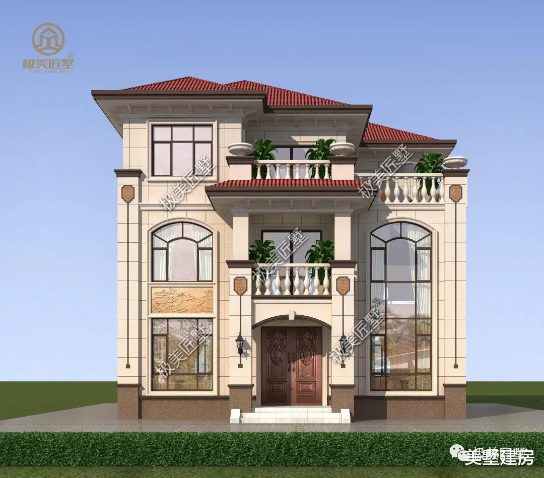 回老家建房，这款简欧风就可以参考，有负一层设计！