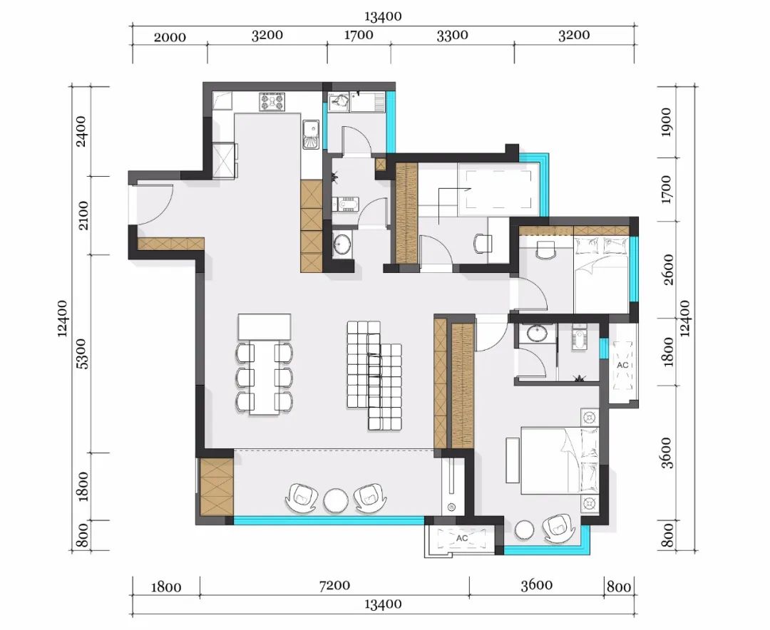 温柔现代风,改后113㎡大平层既视感