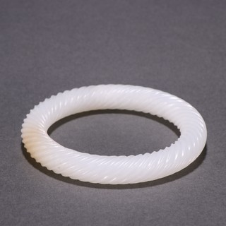 |回流 和田玉螺纹手镯