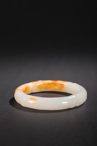 和田玉籽料|旧藏-和田玉籽料竹节纹手镯