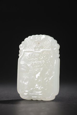 翡翠手镯|回流-和田玉籽料人物图子冈牌