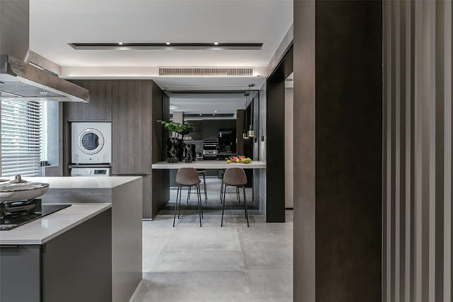 140平四房改两房现代风设计,在删繁就简中呈现出诗意的空灵