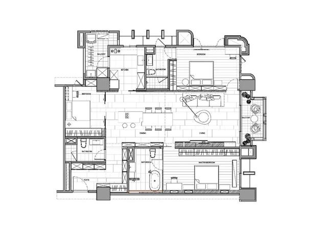 170㎡现代极简,高级水泥灰的质感,低调独特的高档