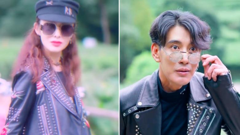 张敏|张敏和小10岁男友现身，坐机车上游玩，网友：皮衣被曝光成灰皮衣