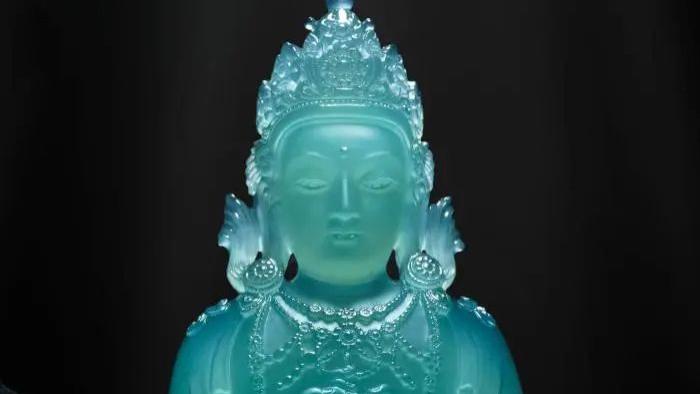 狮子|玉赏 ▏加龙翡翠玉雕——《大日如来》