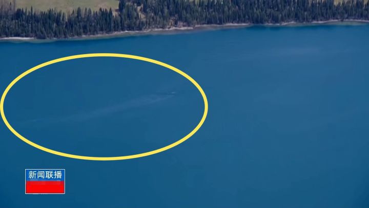 “喀纳斯湖水怪”又现身了？湖面突现巨大黑影，哲罗鲑在前面游动
