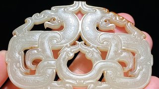 交易|战国 和田玉籽料 白玉 龙纹 楚式 玉珮