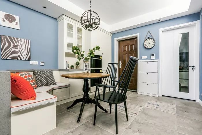 106㎡清新北欧新房,蓝色+灰色搭配超有范儿!