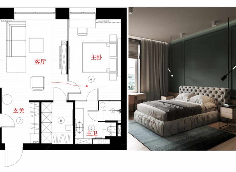 来看看这套68㎡轻奢风,豪宅都被秒成渣