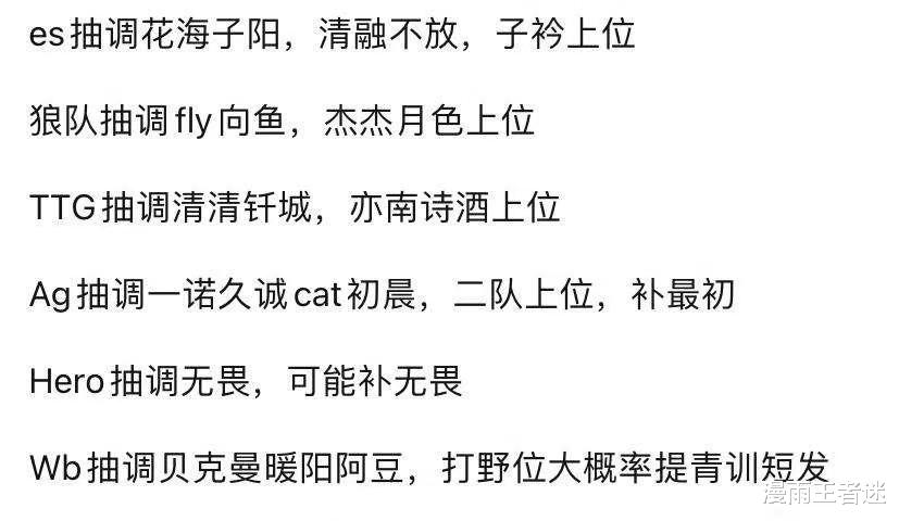上海男篮|KPL亚运会瓜:WB抽调暖阳等3人,estar不愿放清融,清融有点情绪