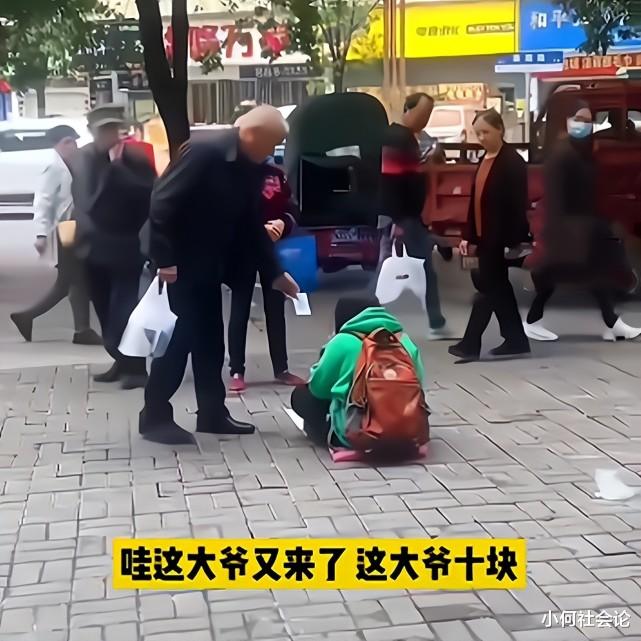 女孩街头乞讨6元早餐费,半小时收300仍不走,附近商户看不下去了