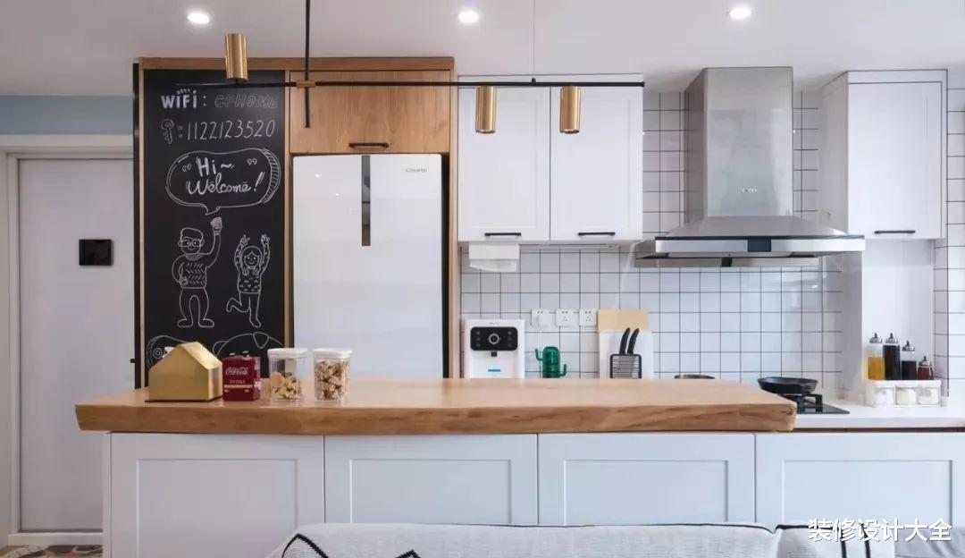 63㎡小户型装修,开放式厨房+吧台设计,轻松变大还不乱!