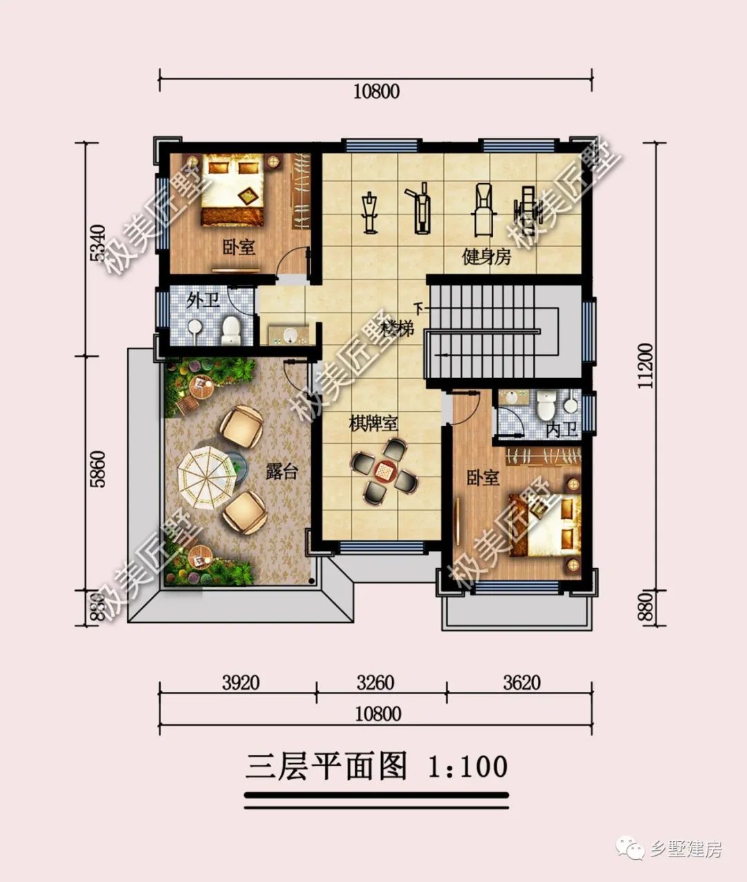 14.3X11.2米新中式风格的三层别墅,生活不仅有诗,还有远方