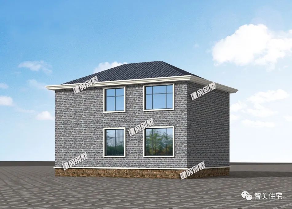 装饰别墅外墙用面砖,价格不贵操作易,许多70后业主们都这么干