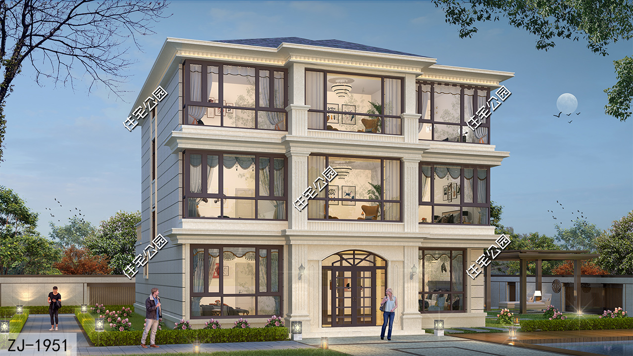 卧室|12×17米“网红住宅”,3个豪华直播间+50平大客厅,时尚又实用