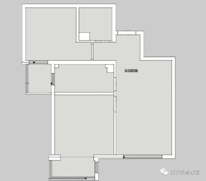 90㎡两室婚房,客卧互换成就开放厨房