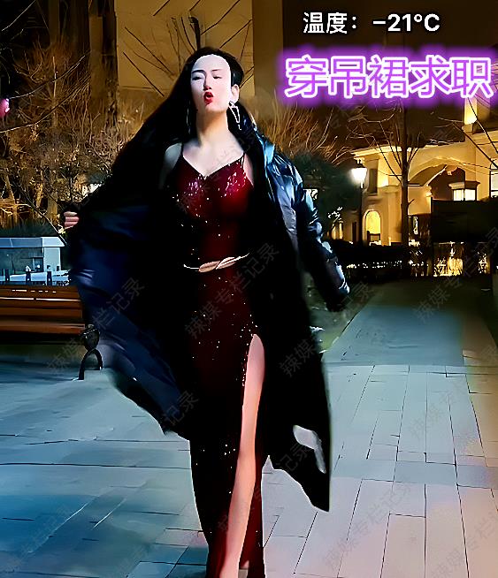 山东省|零下21度！女子穿吊带裙拍应聘视频：我颜值高，找年薪40万的工作
