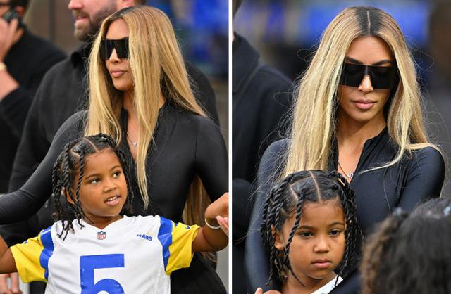 金·卡戴珊|金卡戴珊又染回金发!带娃看球赛化身成辣妈,无视前夫侃爷诋毁