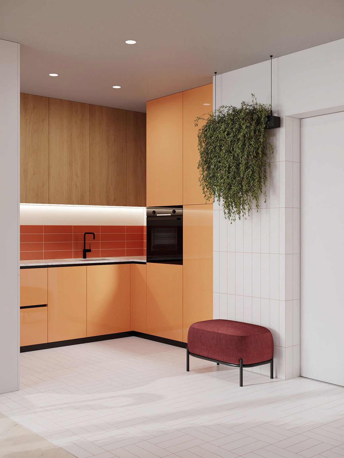 用橙色为室内设计增加有趣的因素