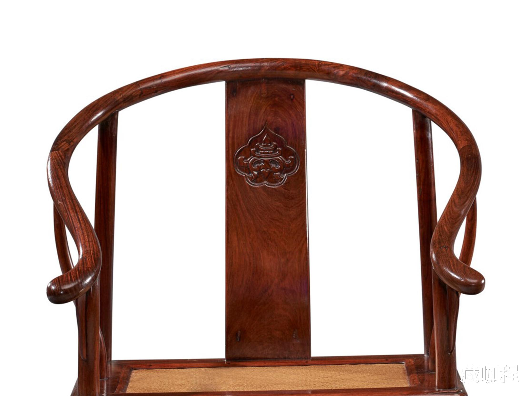 绿松石|端庄沉稳、四腿八挓，黄花梨如意头圈椅精品