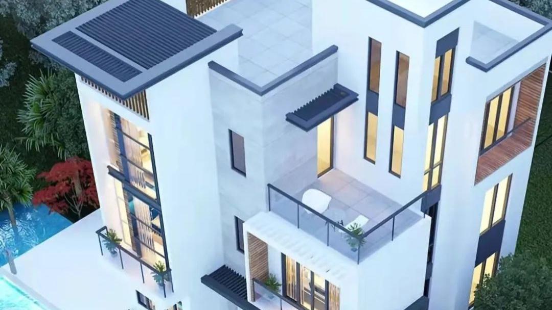 白色系现代小别墅，优雅浪漫的风情藏也藏不住