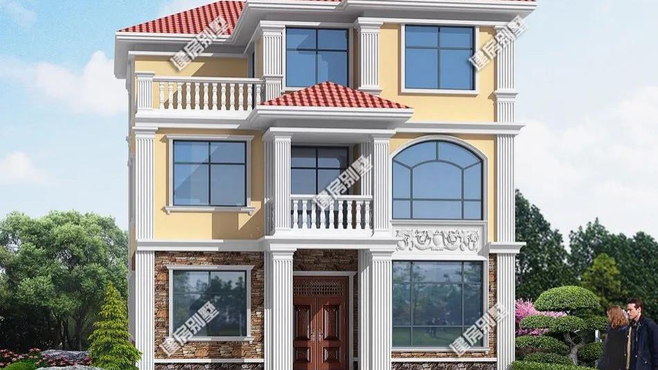 面宽10米多点，盖一栋南北通透的简欧别墅，这生活越过越有滋味