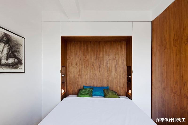 卧室面积有限?试将床头柜+衣柜一体化,衣柜两侧留壁龛功能更齐全