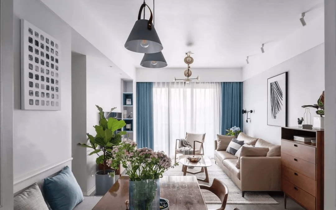 89㎡刚需小三房,以北欧风主题,餐厨设计值得大家学习