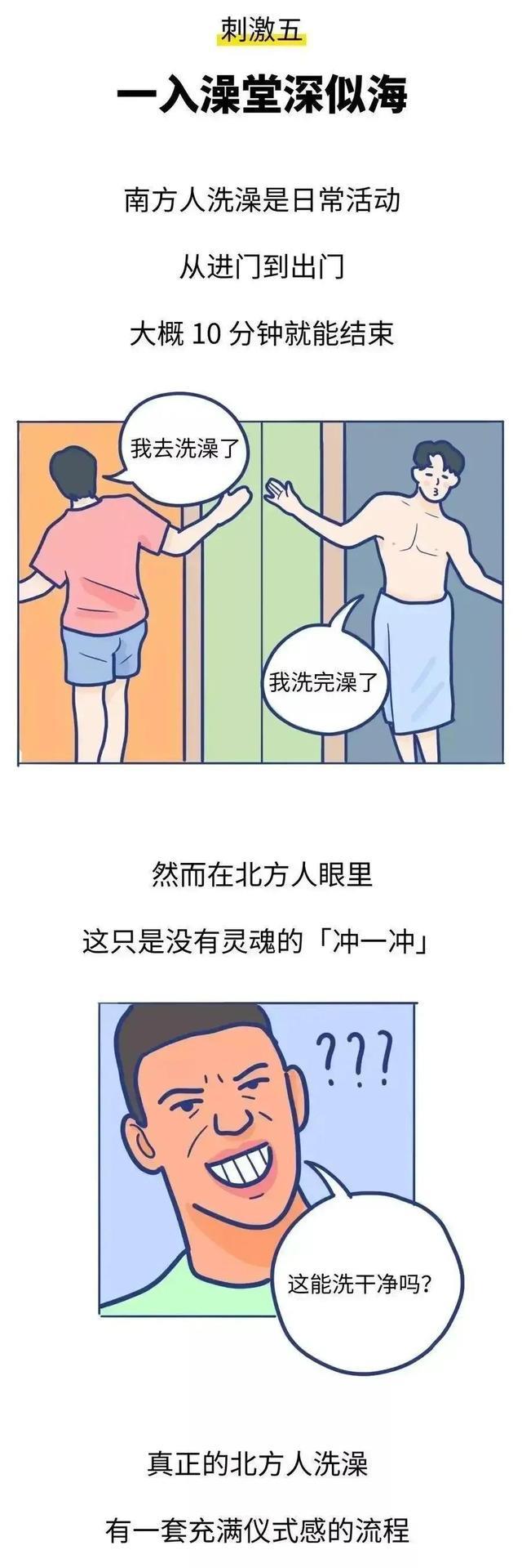 漫画|北方人“搓澡”，到底有多刺激？一组漫画体验！南方人真不敢尝试