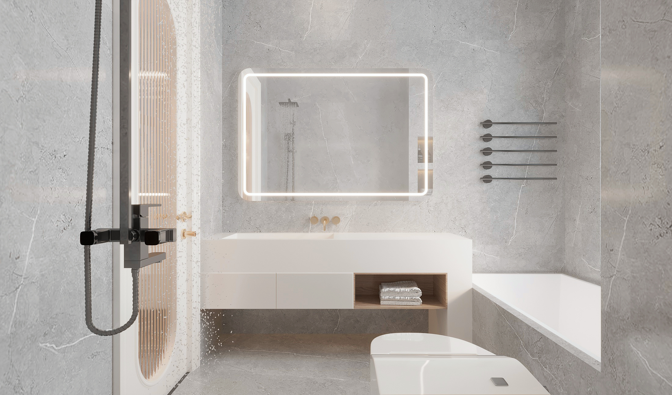 哈尔滨鸣雀装饰 招商贝肯山~120㎡法式风格,赋予家居空间以精致!