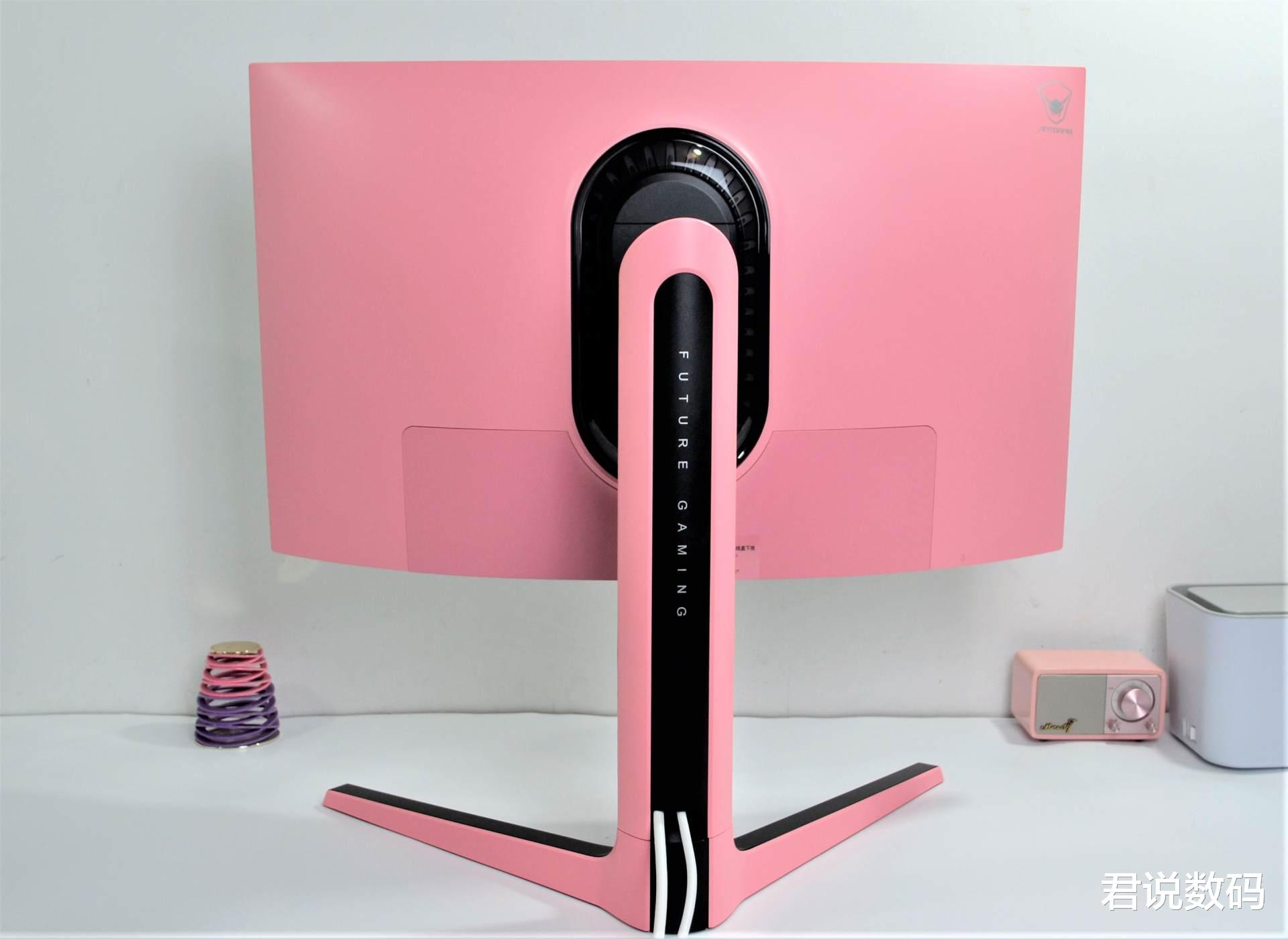 显示器|蚂蚁电竞ANT27TQC,颜值出众的梦幻粉配色,1000R曲率高刷显示器