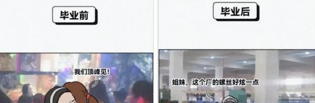 大学生|毕业前后的差距太大,学生做梗图调侃自己,看完逗乐众多网友
