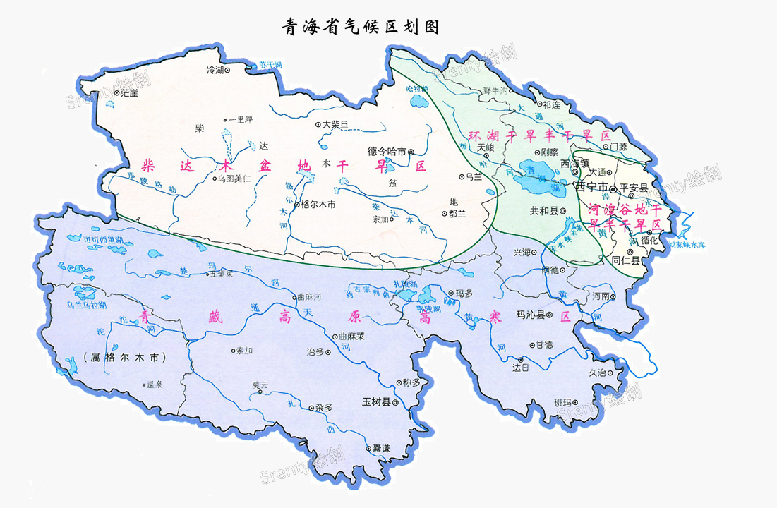 青海省气候区划图